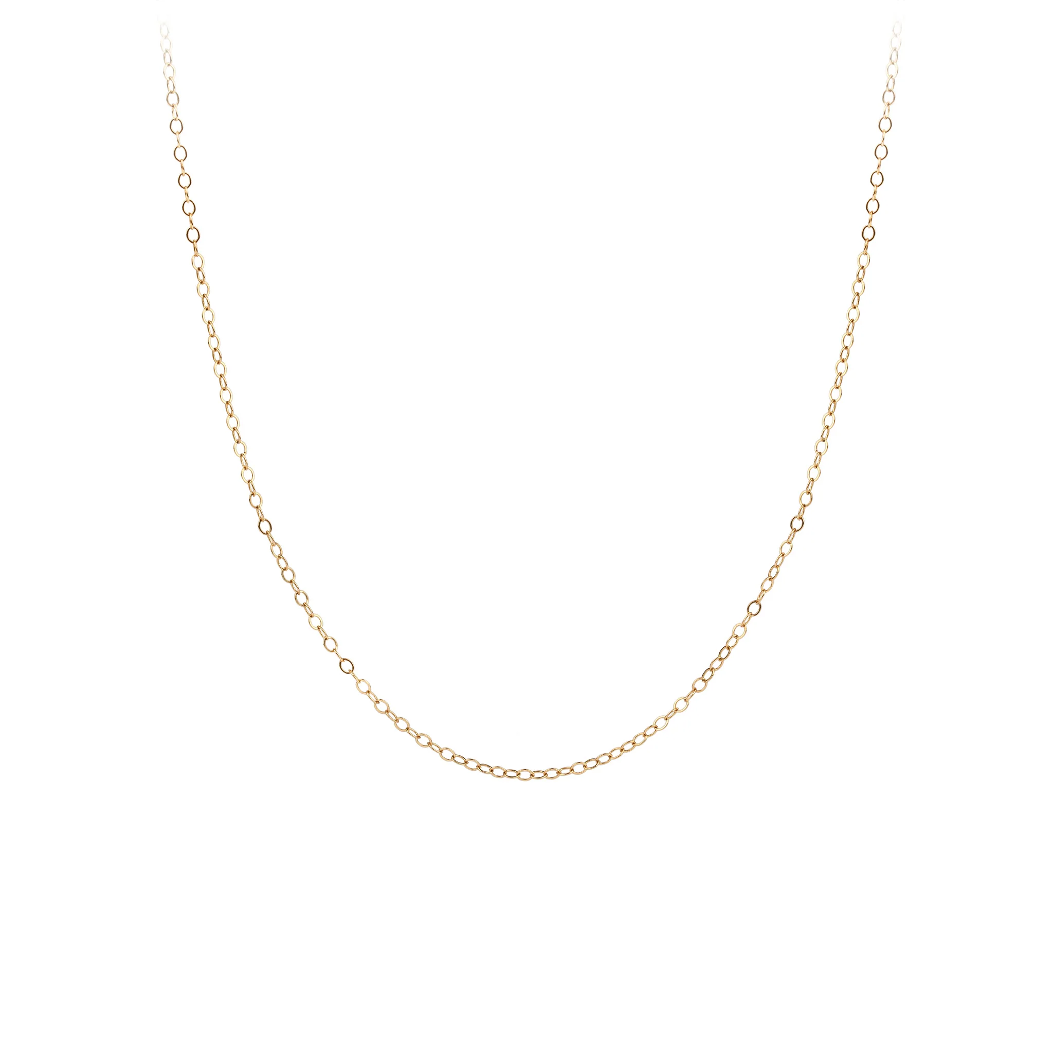 14K Gold Extra Light Flat Oval Chain