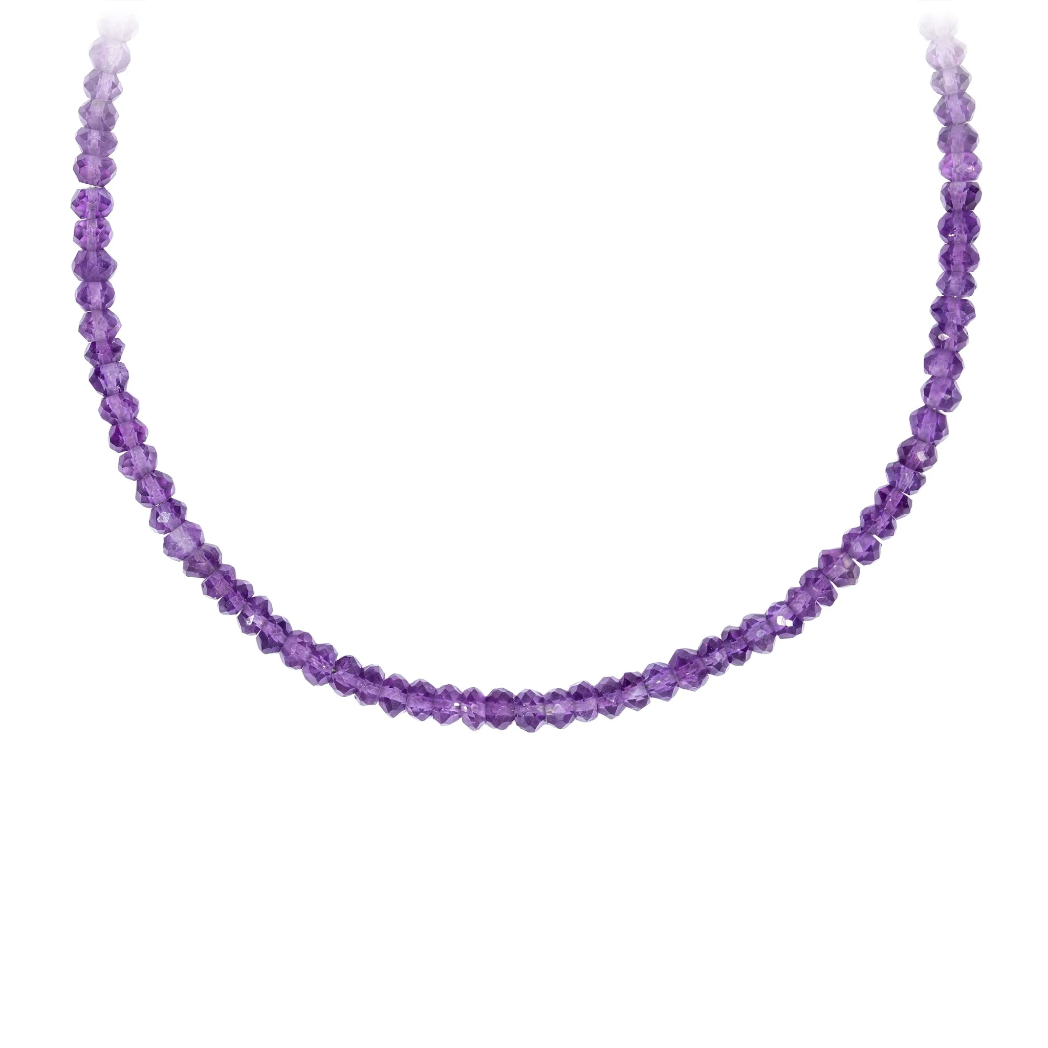 Amethyst Faceted Stone Choker with Talisman Clip - Image 3