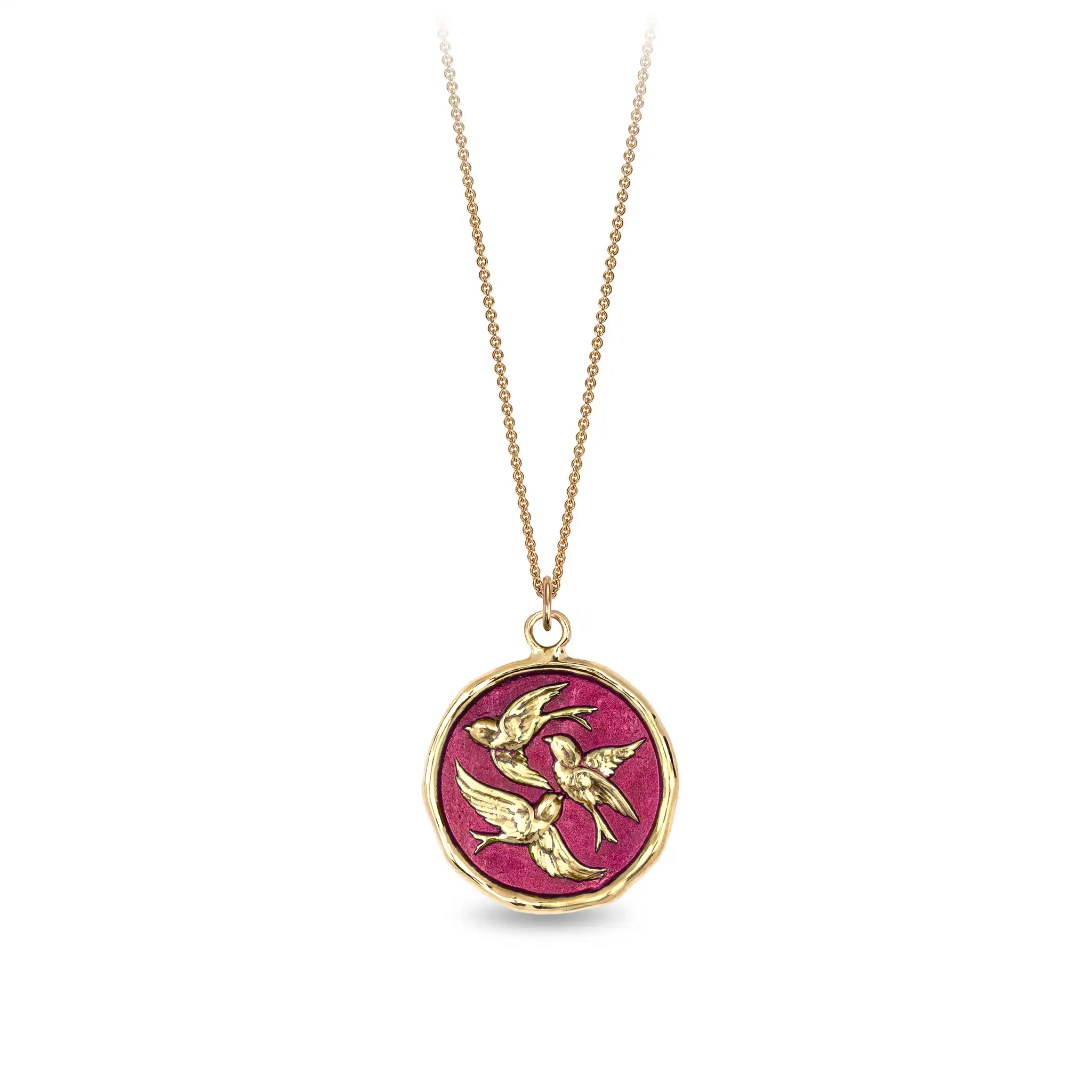 Birds of a Feather 14K Gold Talisman - True Colors