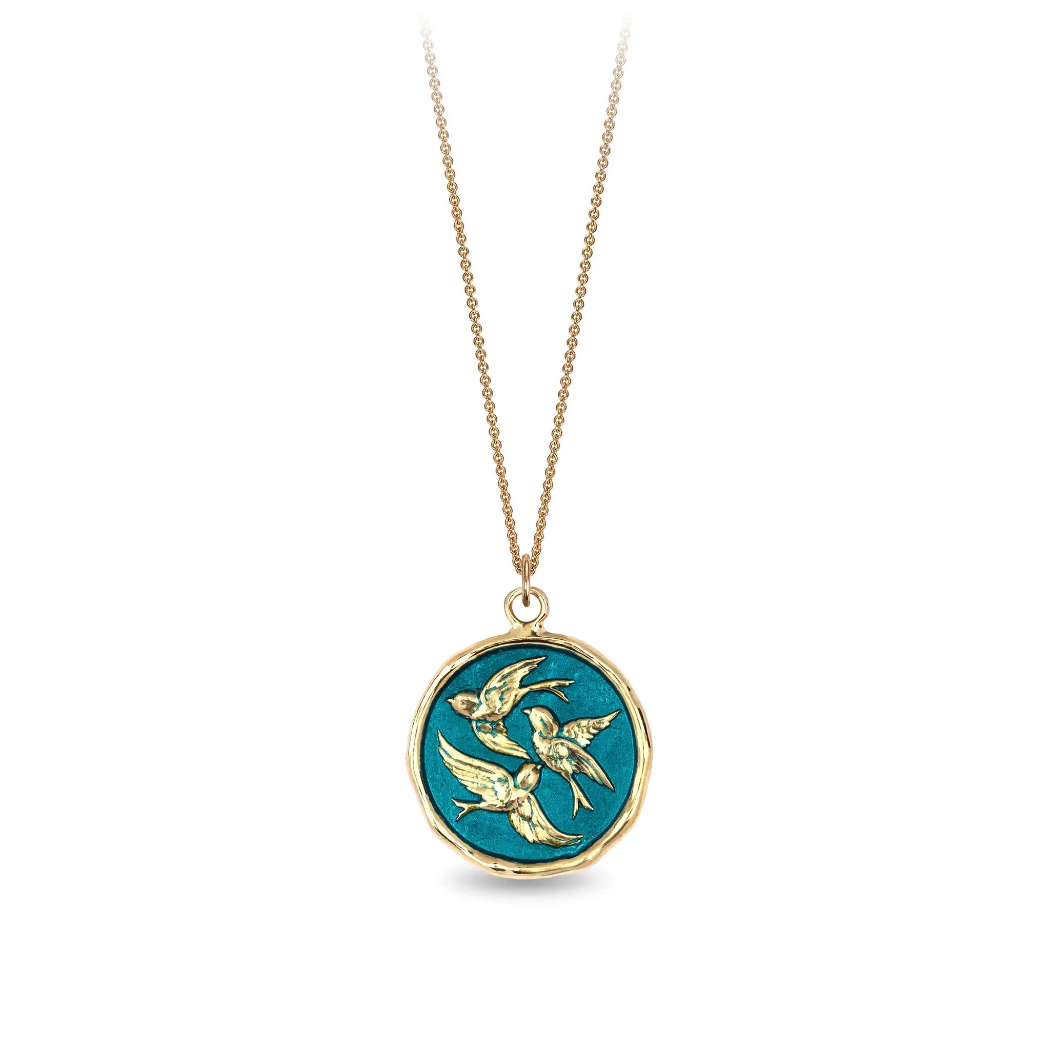 Birds of a Feather 14K Gold Talisman - True Colors - Image 3