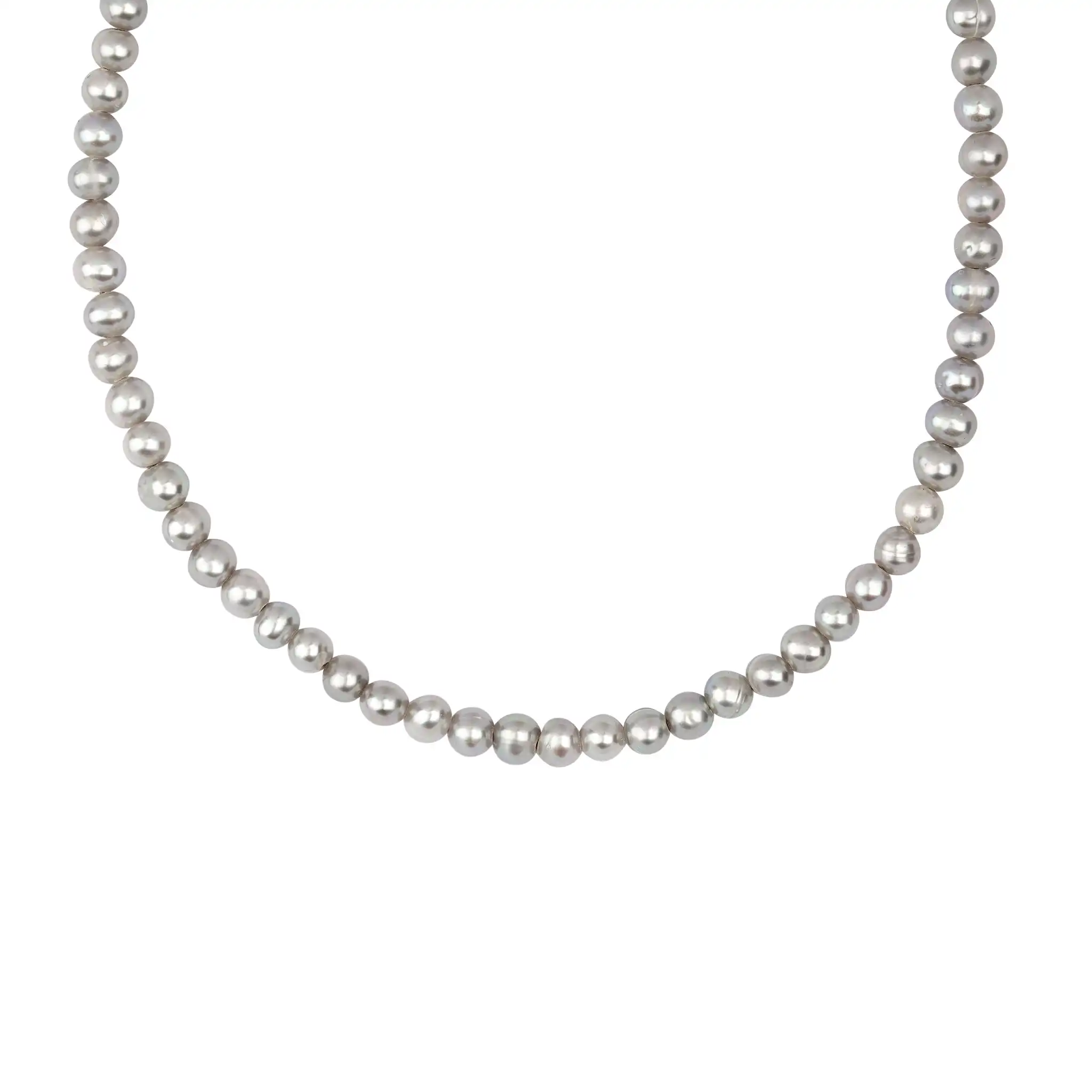 Dove Grey Pearl Choker with Talisman Clip - Image 4