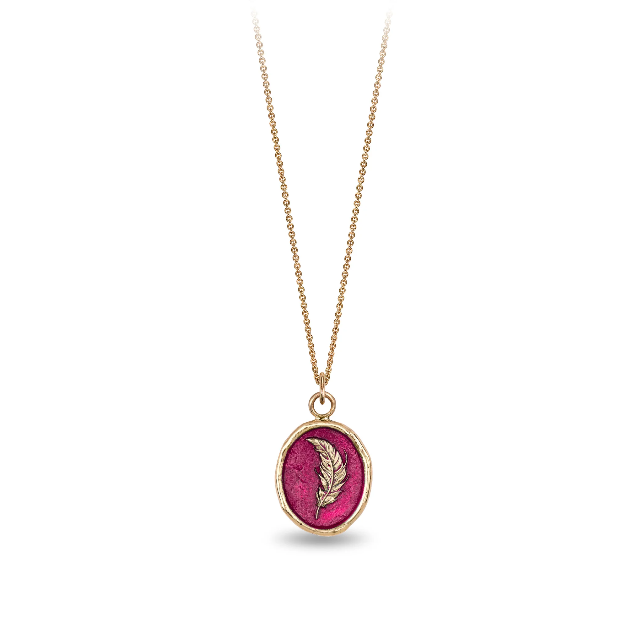 Feather 14K Gold Talisman - True Colors - Image 3