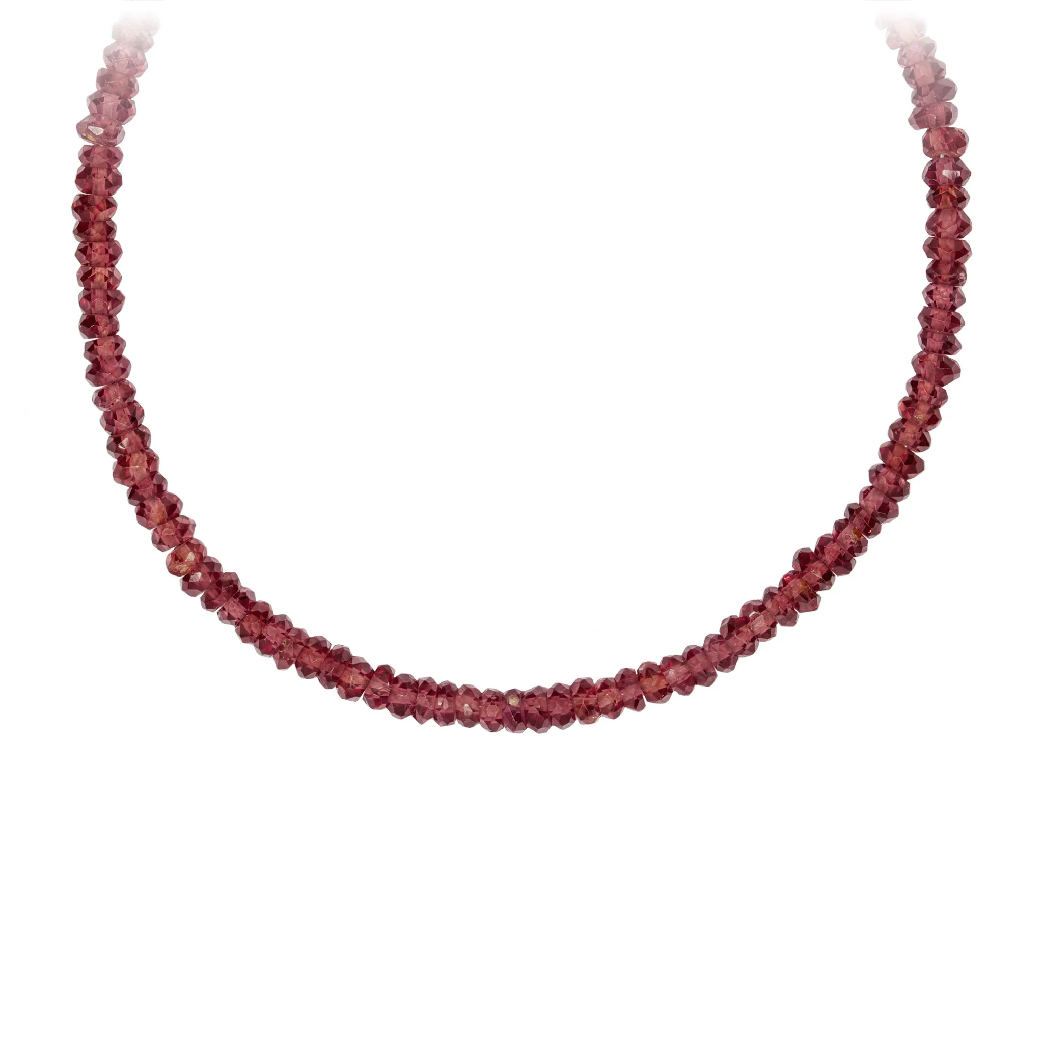 Garnet Faceted Stone Choker with Talisman Clip - Image 3