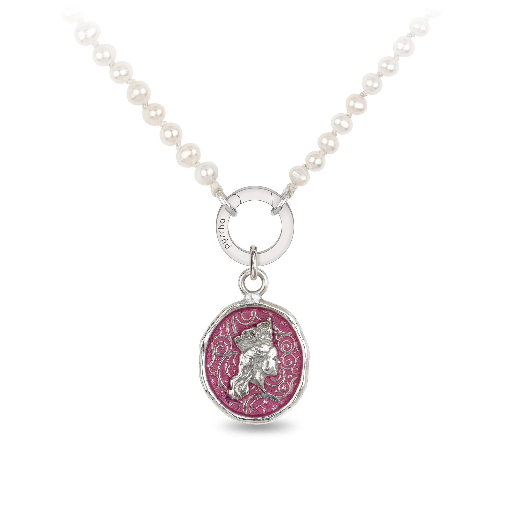 Glinda Knotted Freshwater Pearl Necklace - Wicked Pink