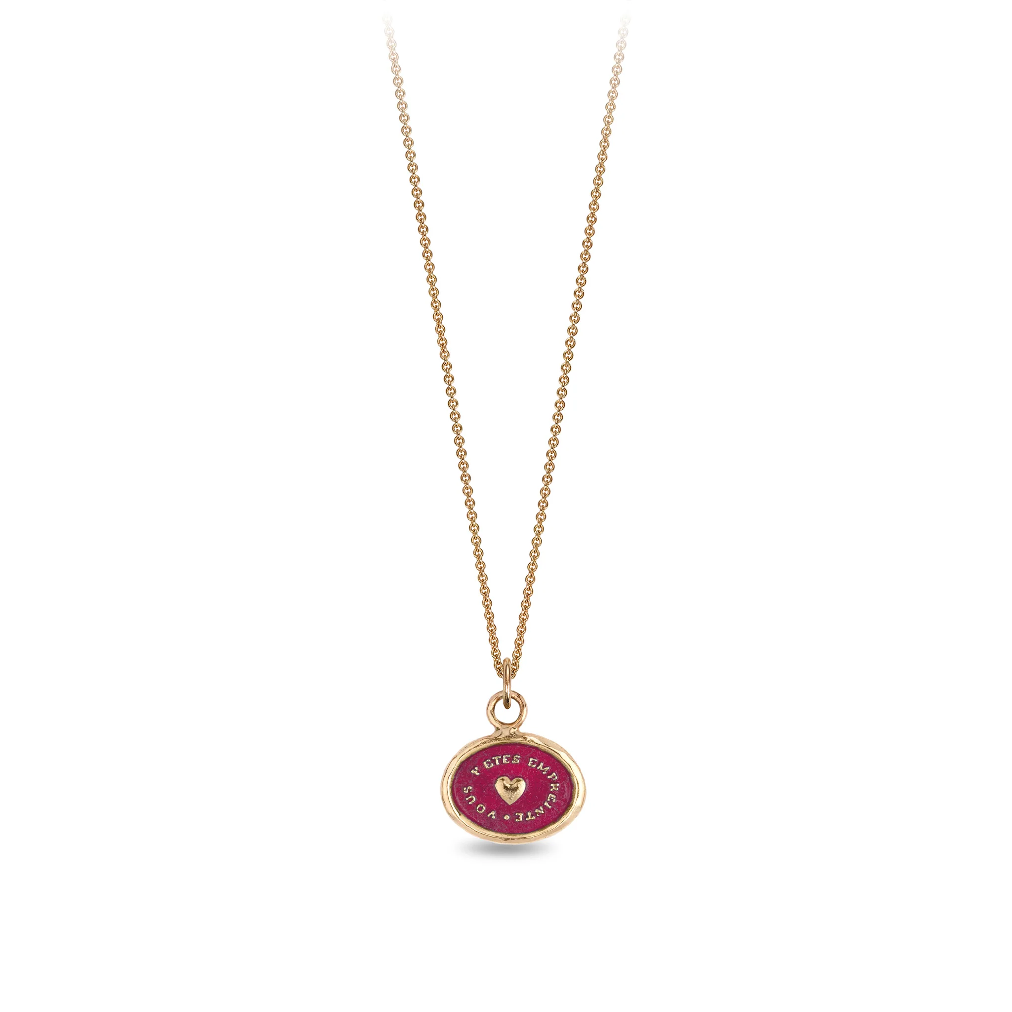 Heart Print 14K Gold Talisman - True Colors