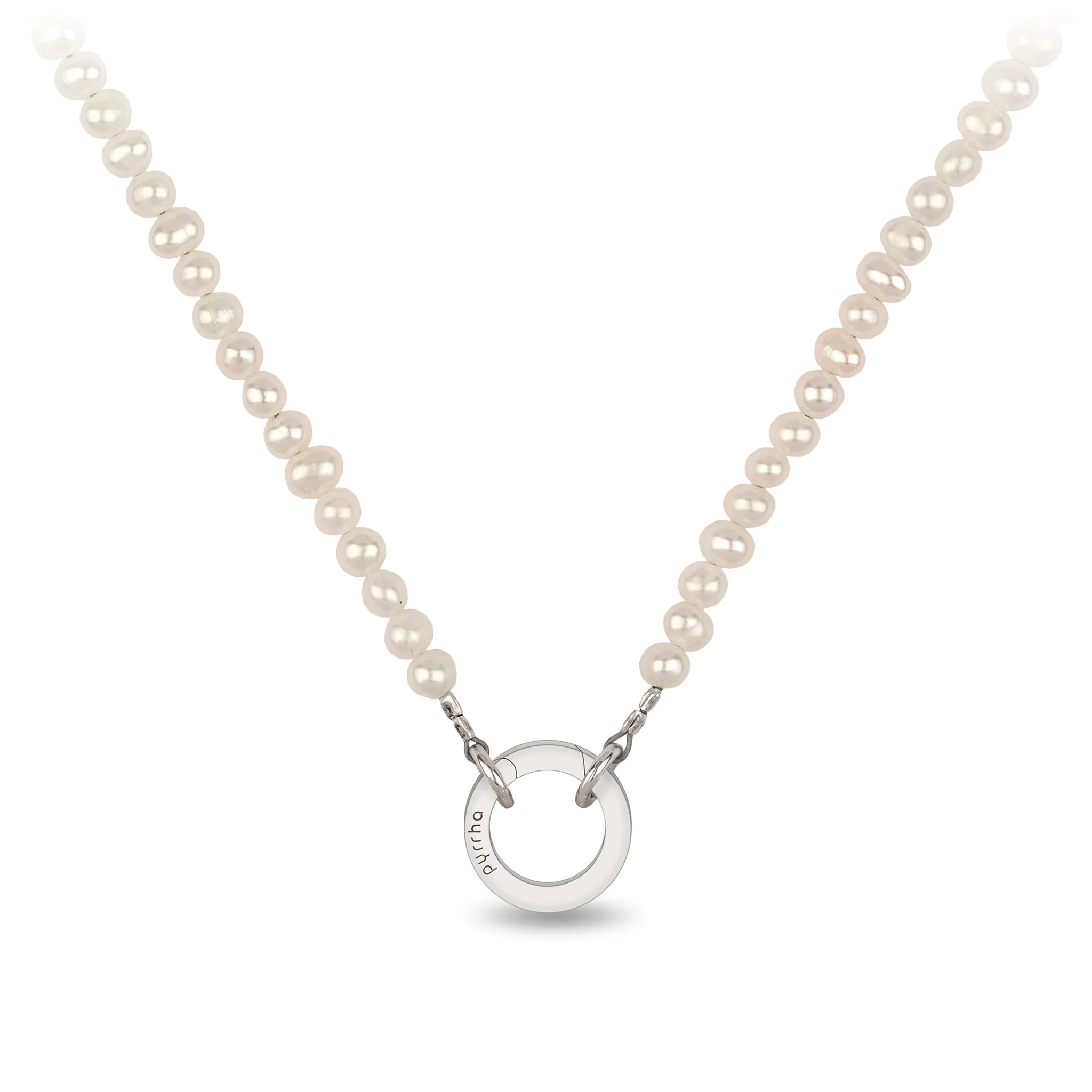 Ivory Pearl Choker with Talisman Clip