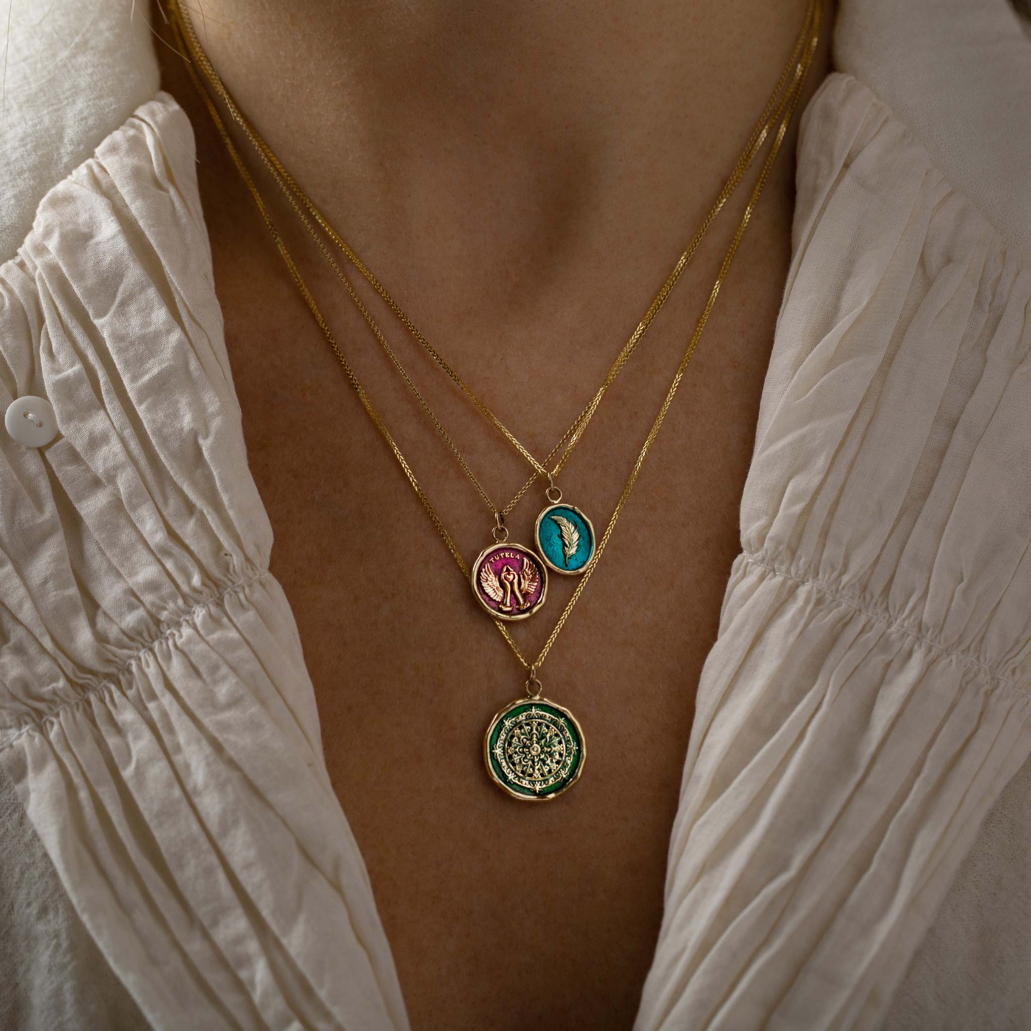 Feather 14K Gold Talisman - True Colors - Image 8