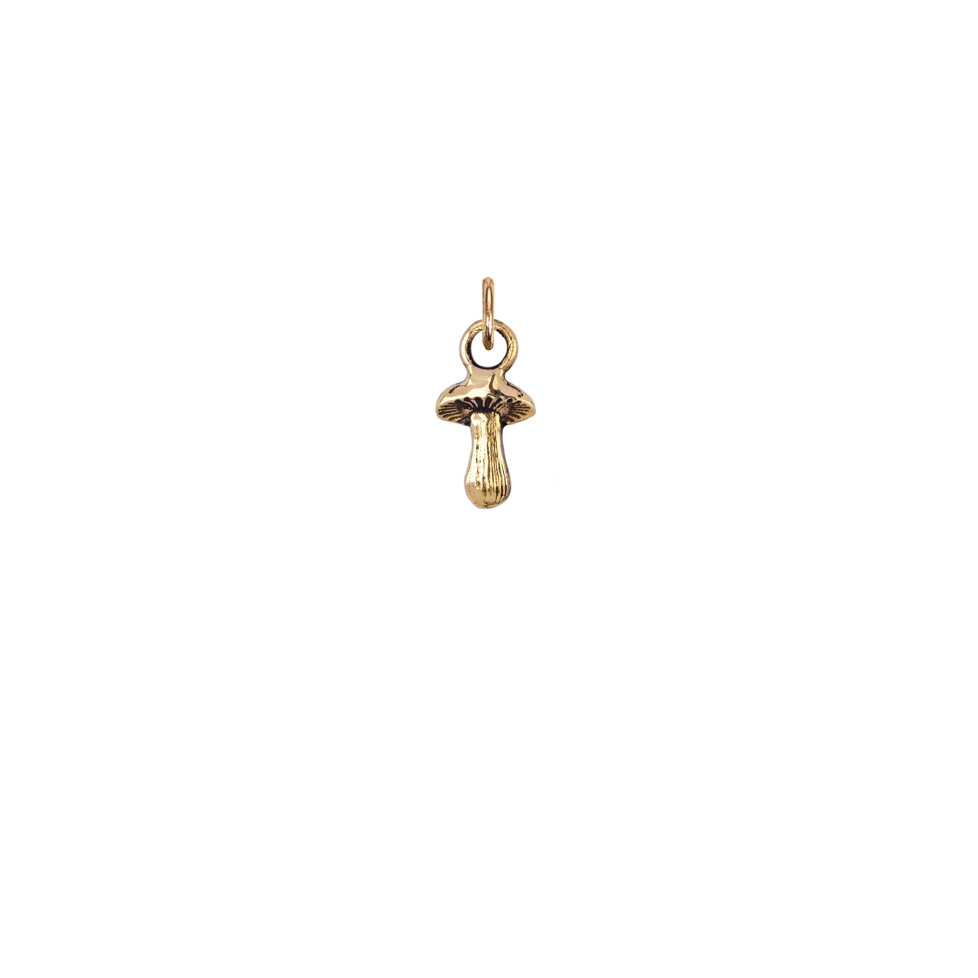 Mushroom 14K Gold Symbol Charm - Image 6