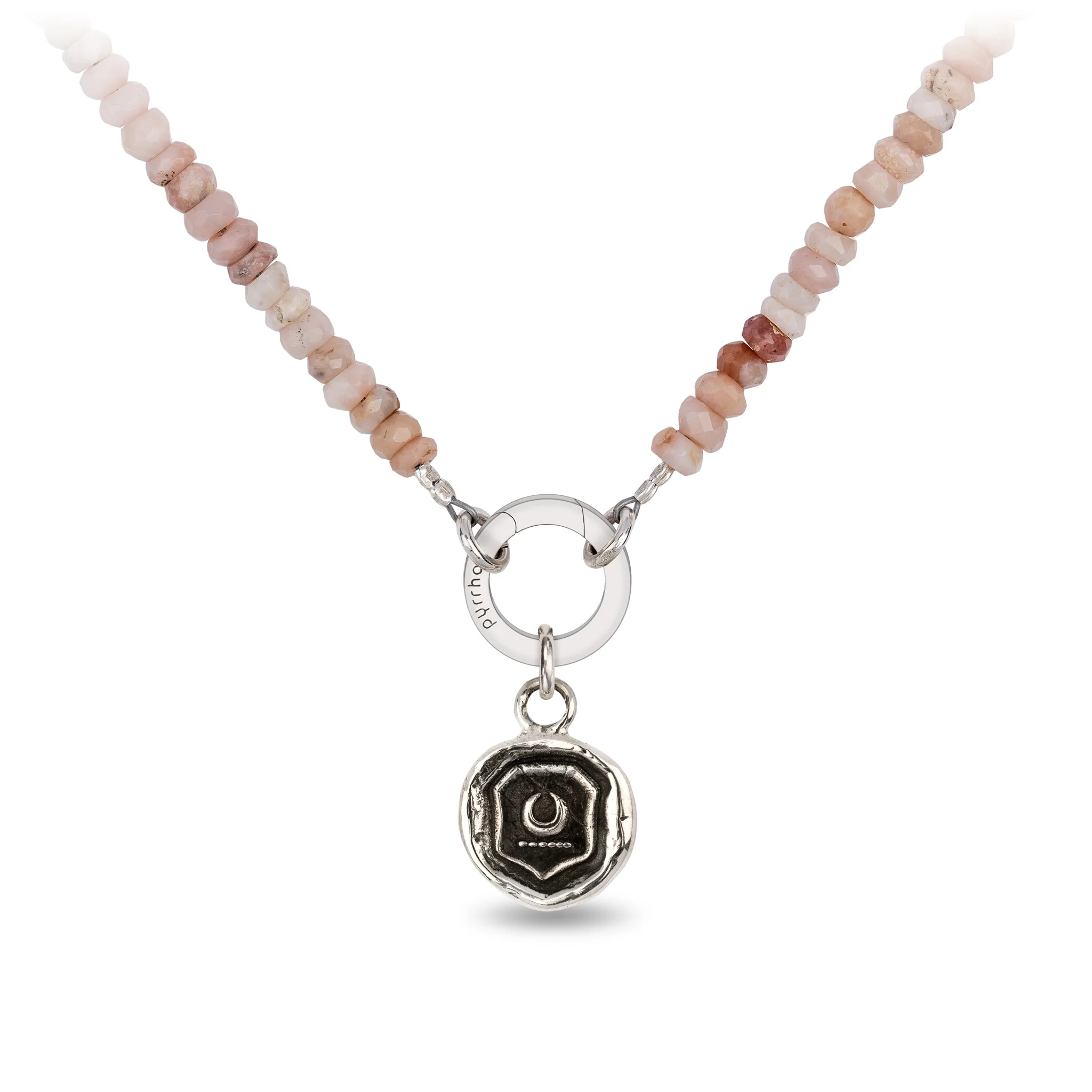 Pink Opal Faceted Stone Choker with Talisman Clip - Image 5