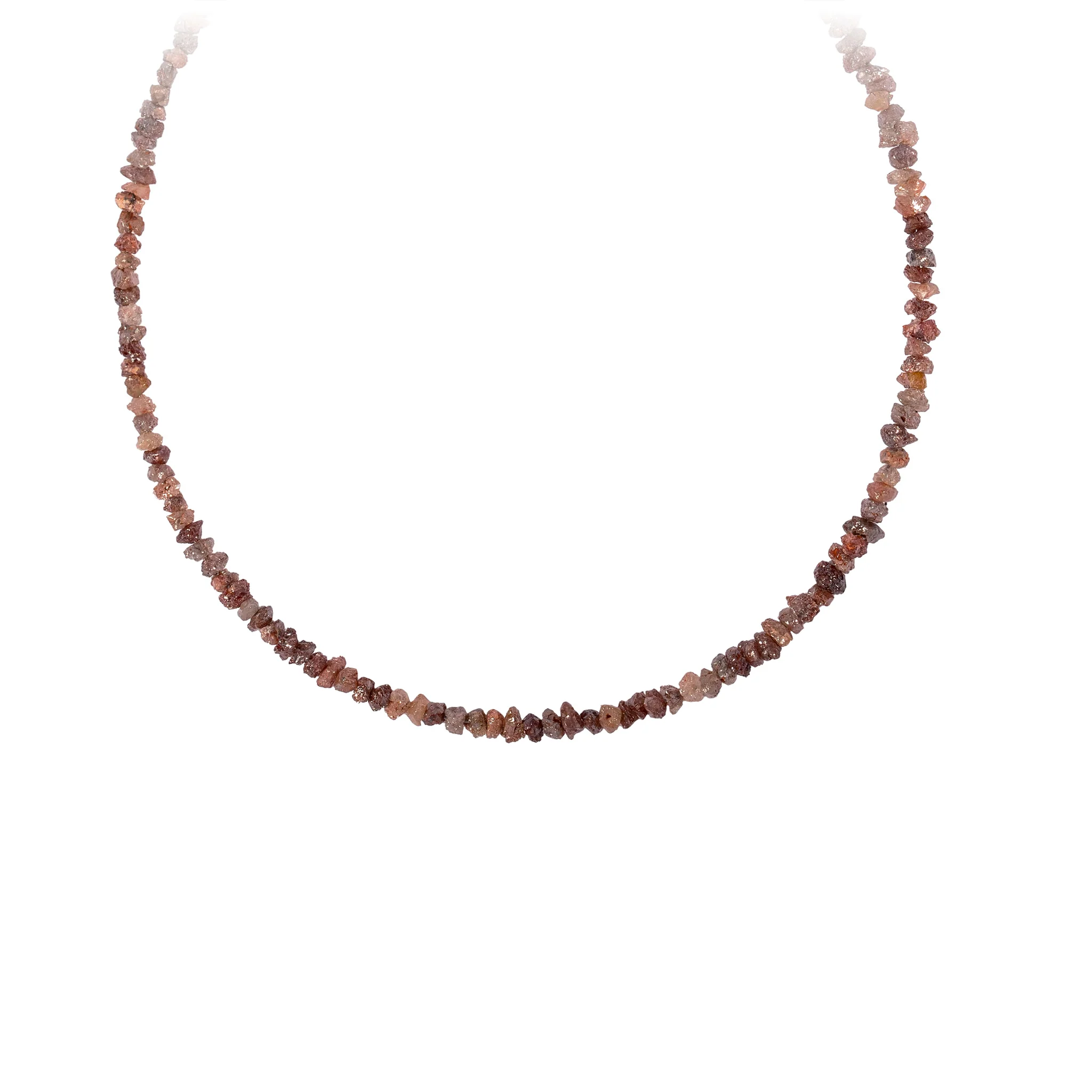 Raw Chocolate Diamond 14K Gold Faceted Stone Choker with Talisman Clip - Image 4