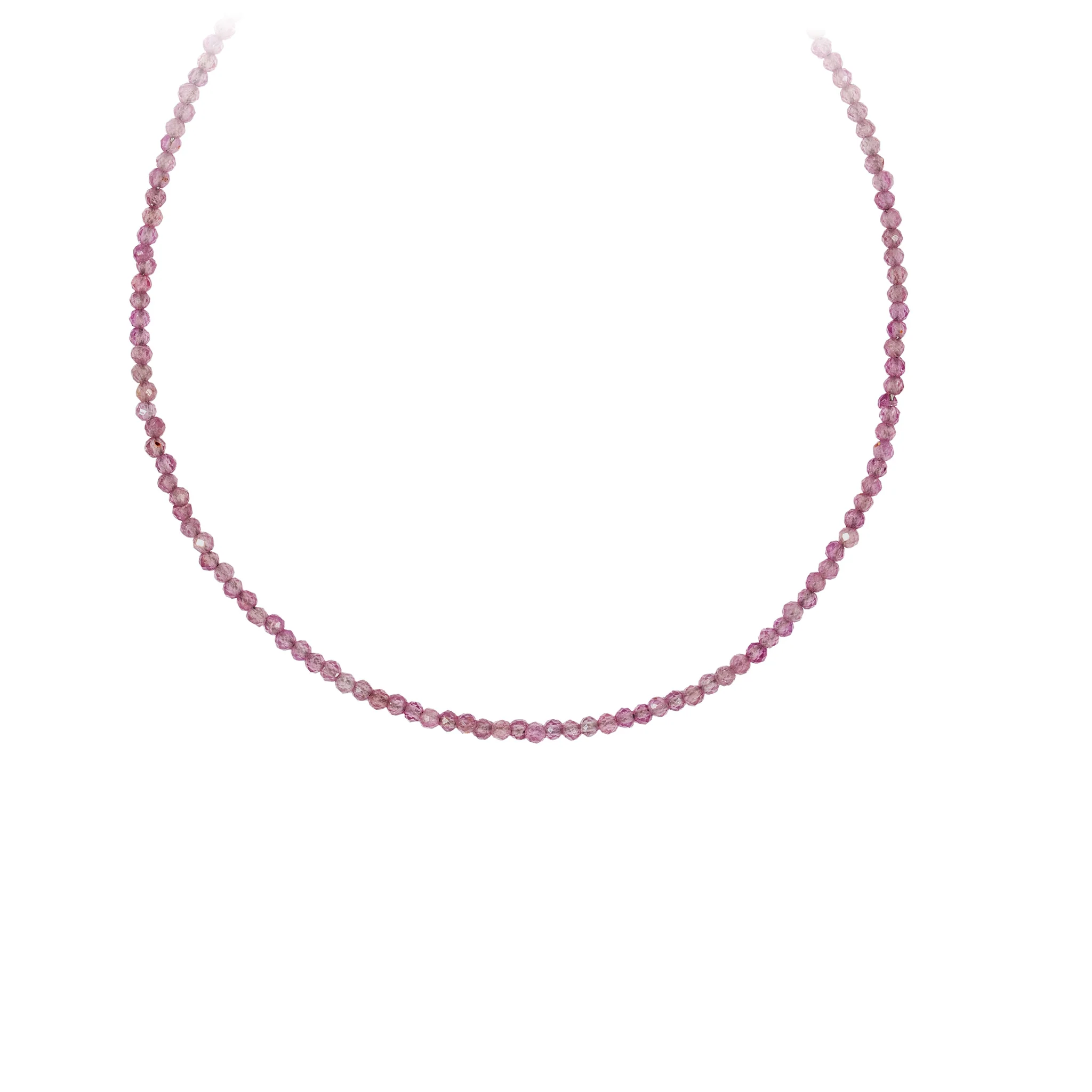 Ruby 14K Gold Faceted Stone Choker with Talisman Clip - Image 4