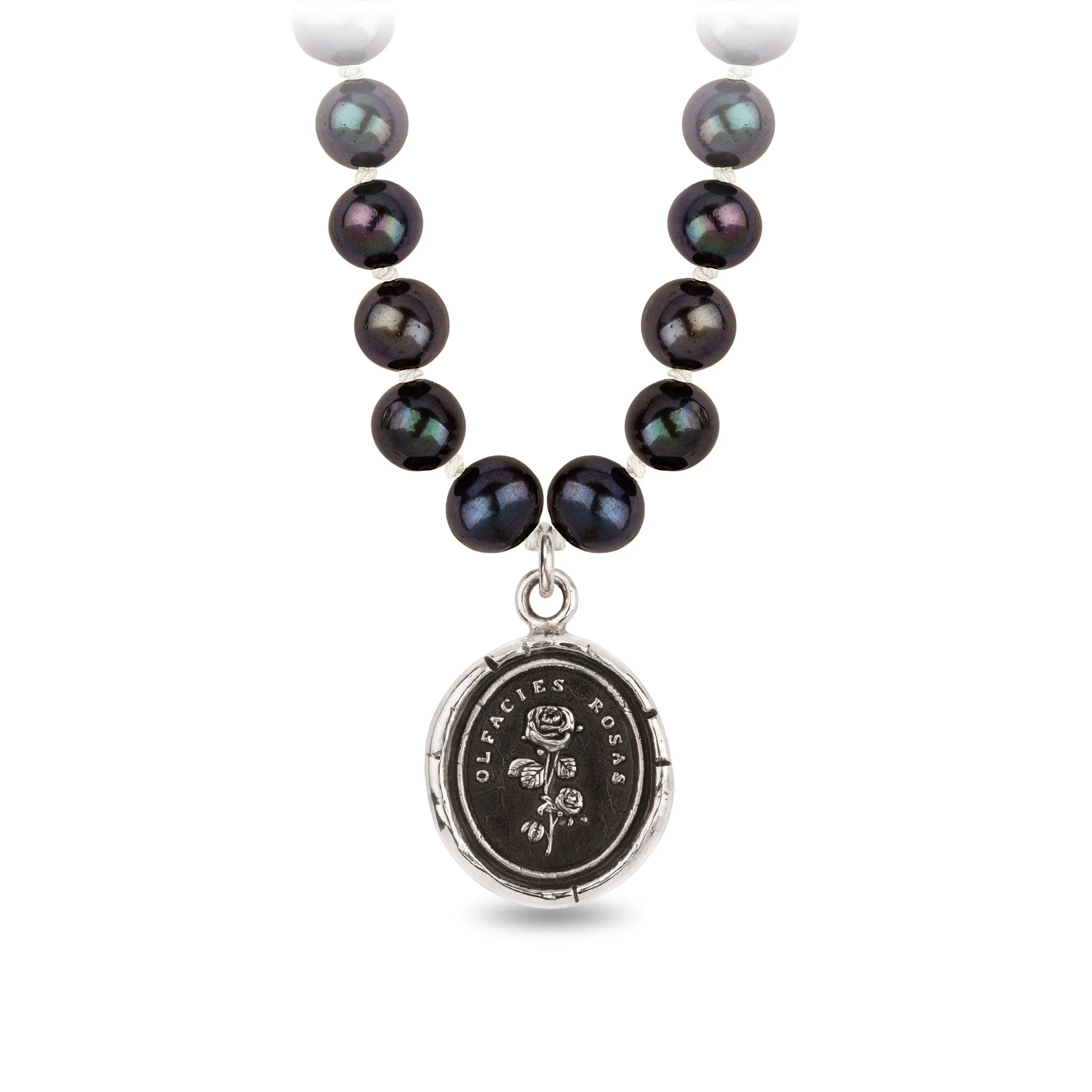 Slow Down Freshwater Pearl Necklace - Peacock Black