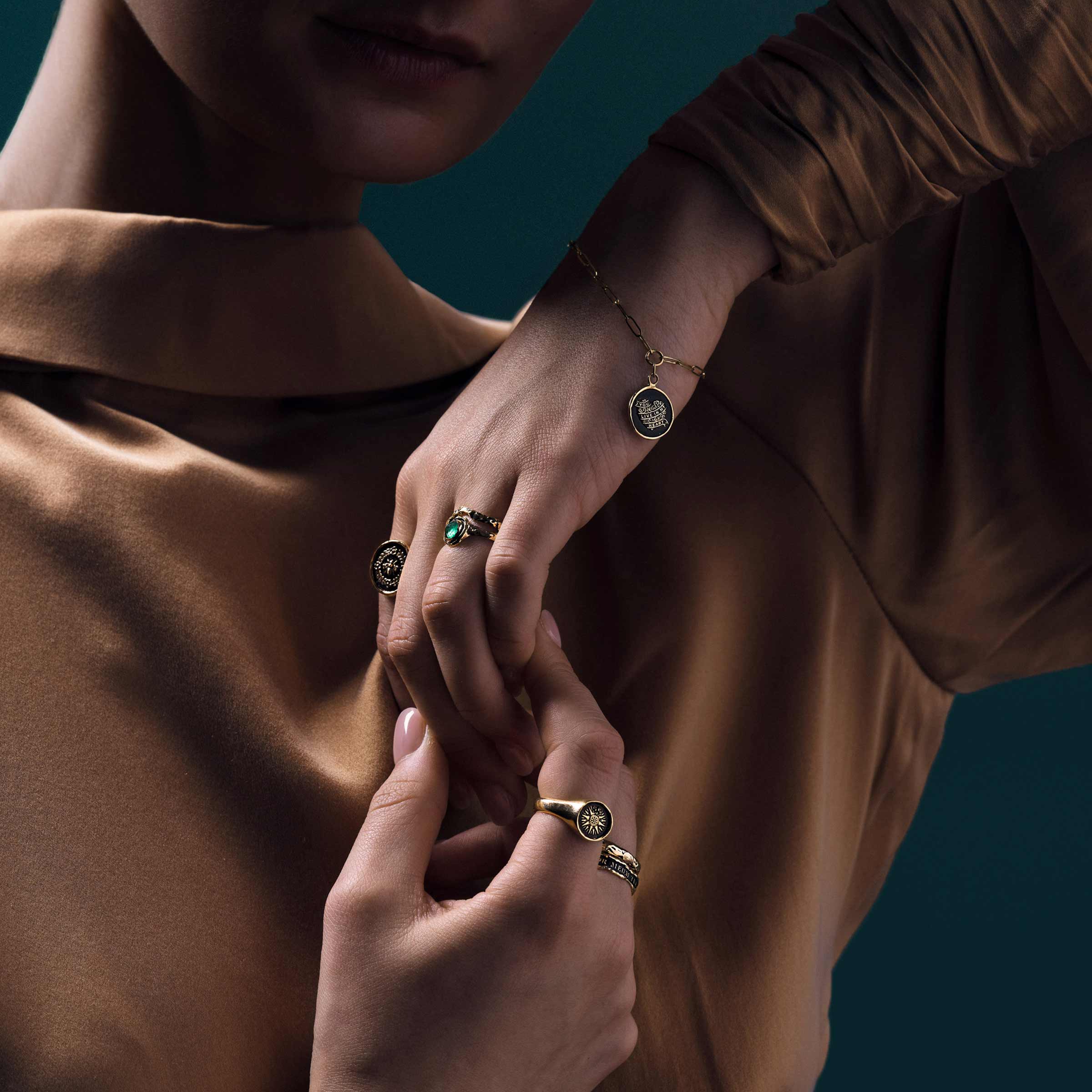 Direction 14K Gold Signet Ring - Image 3