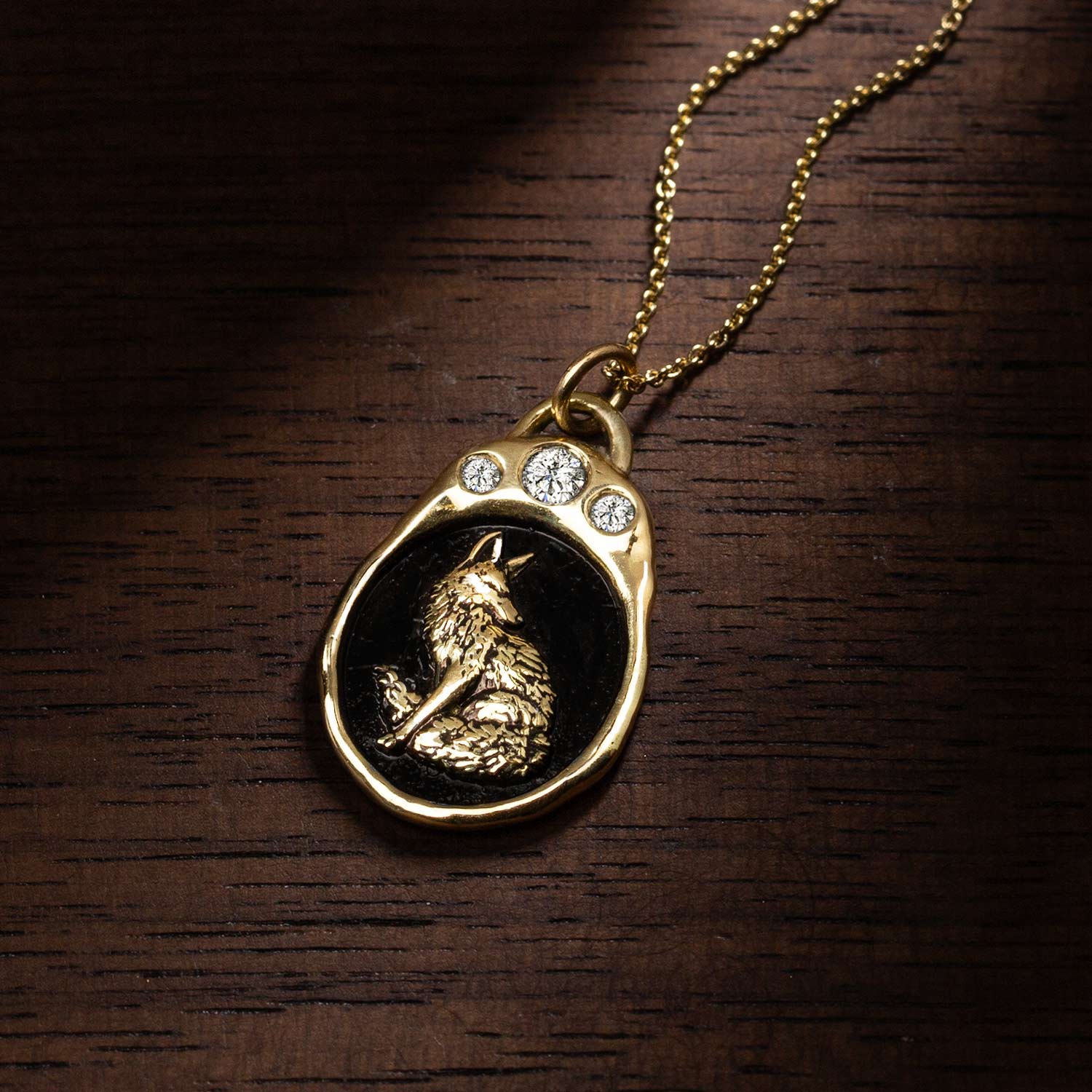 Trust in Yourself 14K Gold Diamond Crown Talisman - Image 4