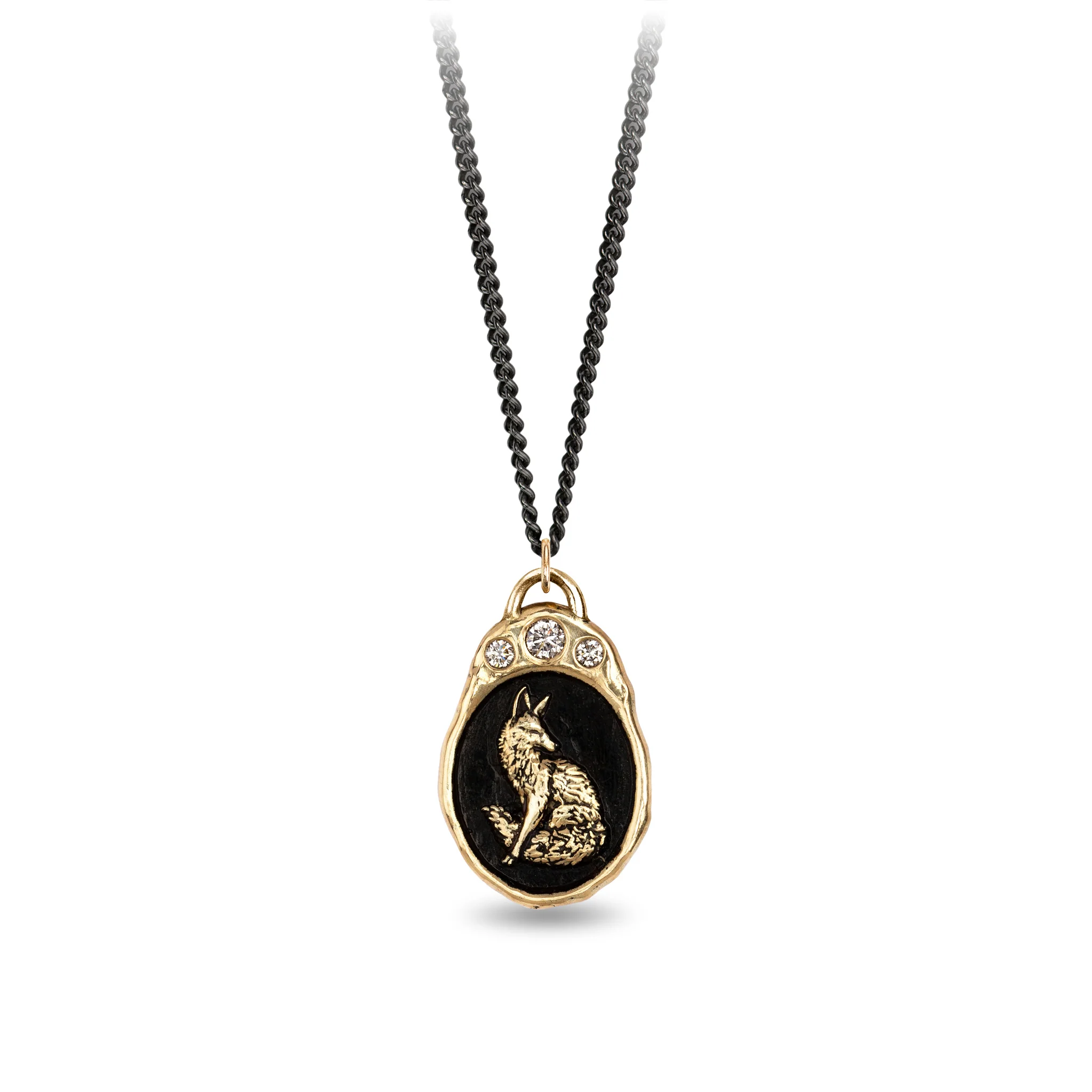 Trust in Yourself 14K Gold Diamond Crown Talisman - Image 5