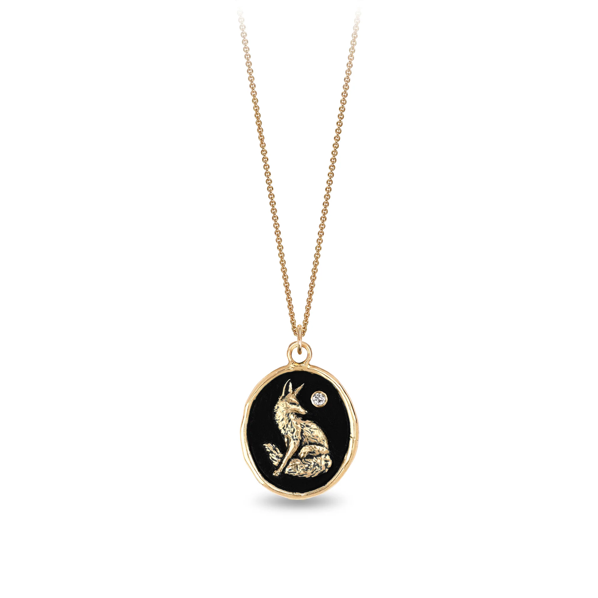 Trust in Yourself 14K Gold Diamond Set Talisman