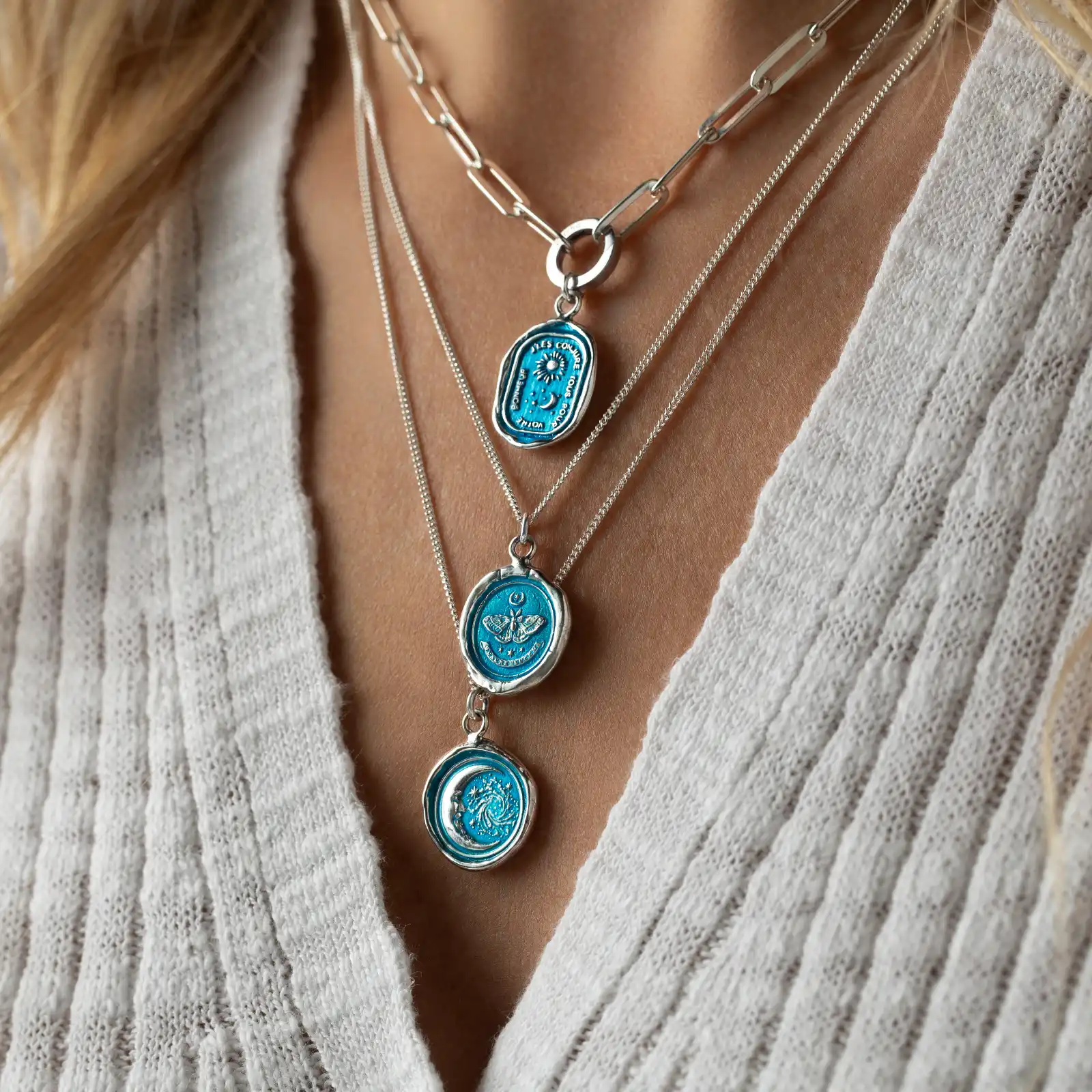 Trust the Universe Talisman - Capri Blue - Image 3