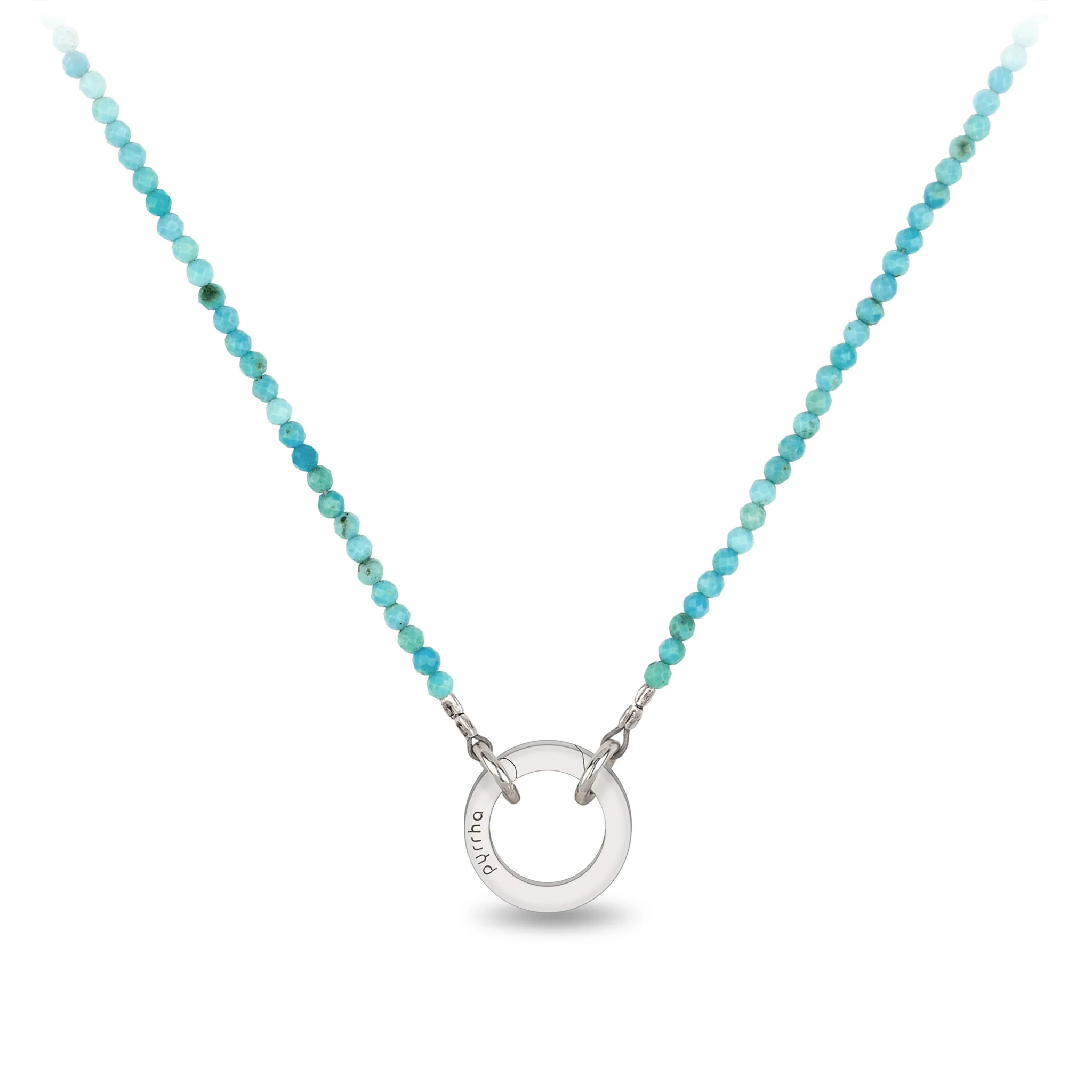 Turquoise Faceted Stone Choker with Talisman Clip