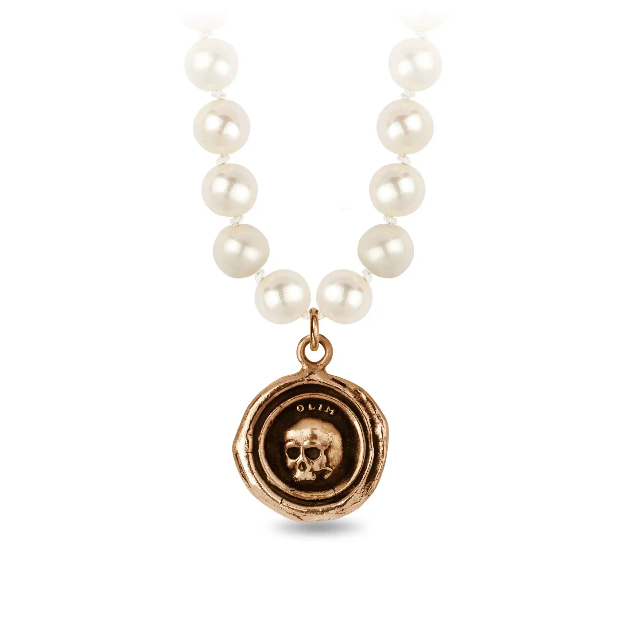 What Once Was Freshwater Pearl Necklace - Ivory - Bronze