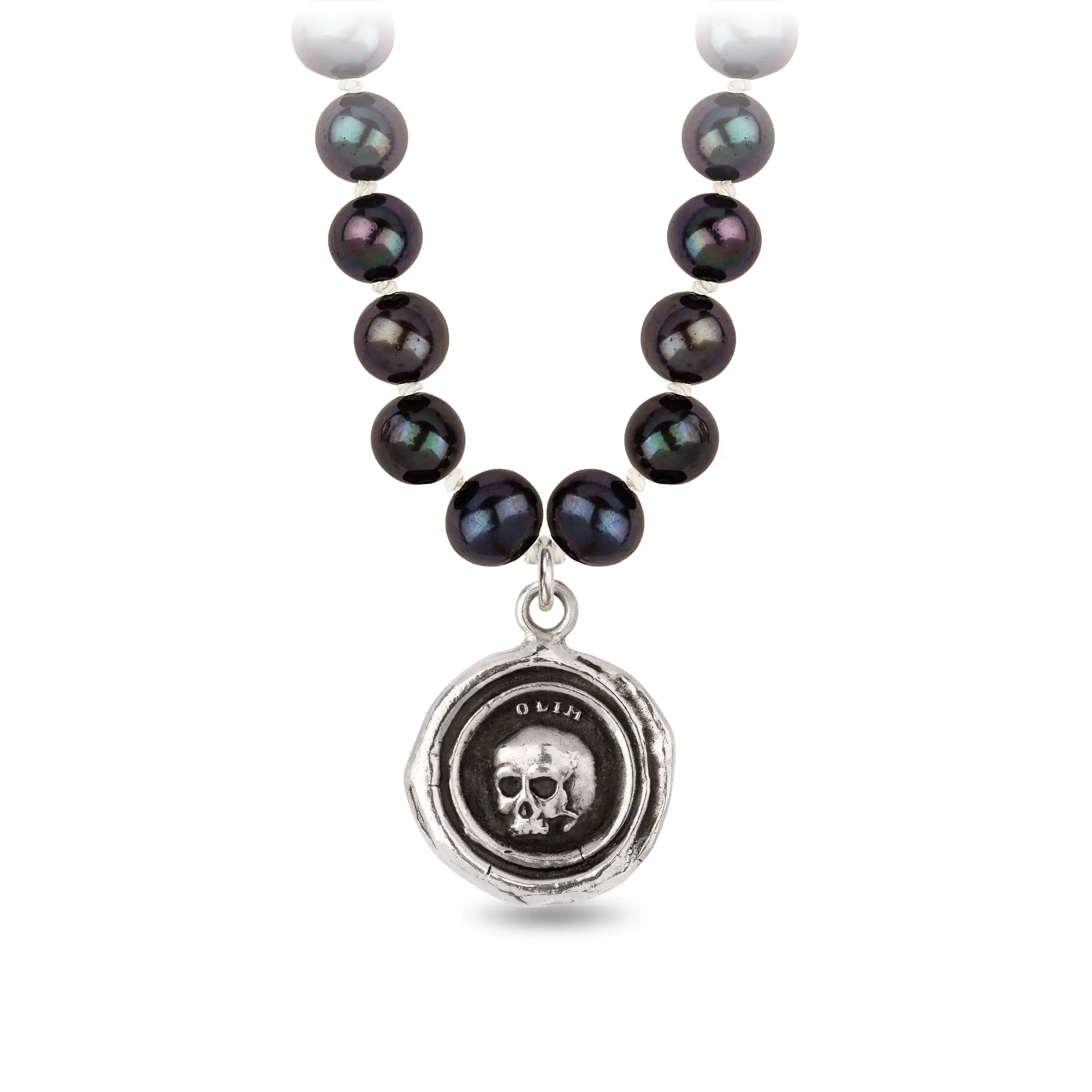 What Once Was Freshwater Pearl Necklace - Peacock Black