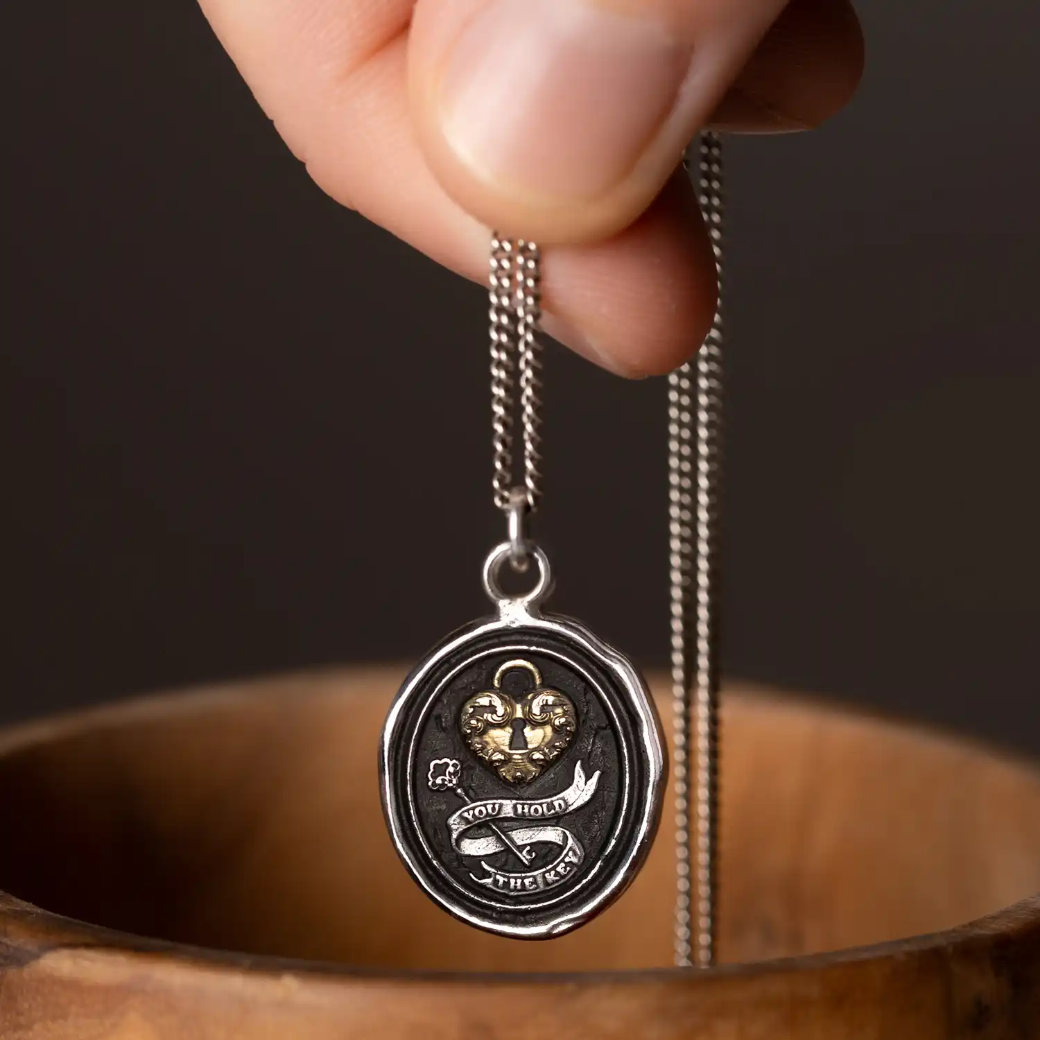You Hold the Key 14K Gold on Silver Talisman - Image 5