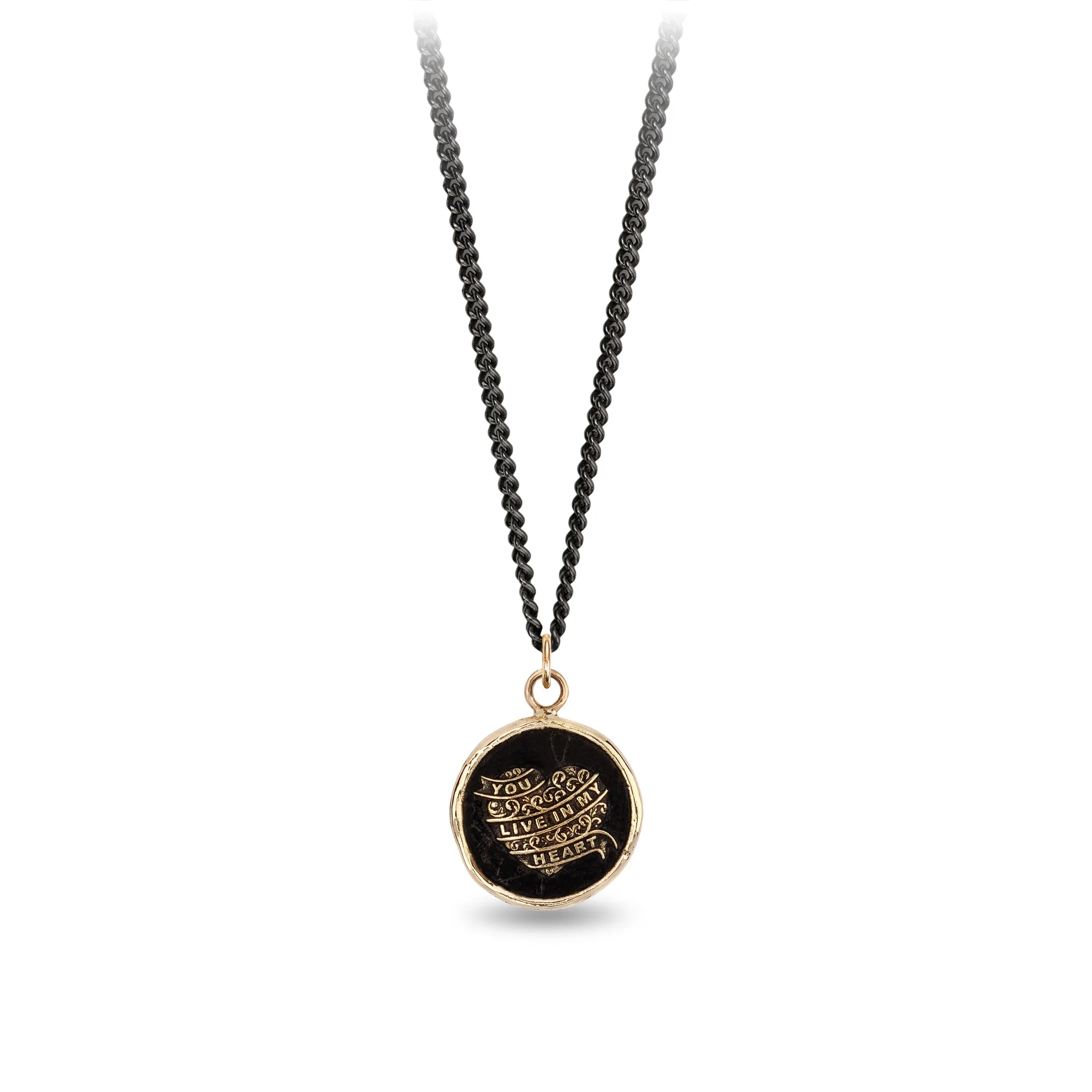 You Live in My Heart 14K Gold Talisman - Image 3