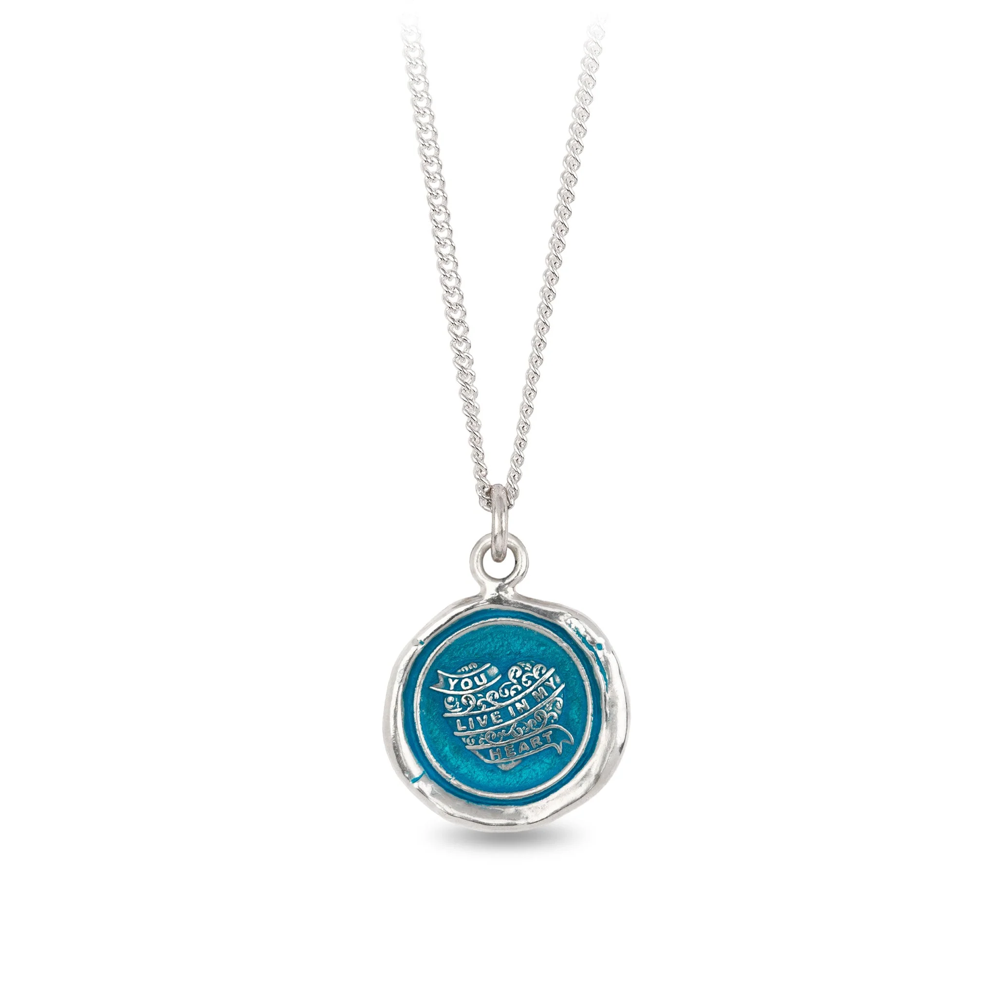 You Live In My Heart Talisman - Capri Blue